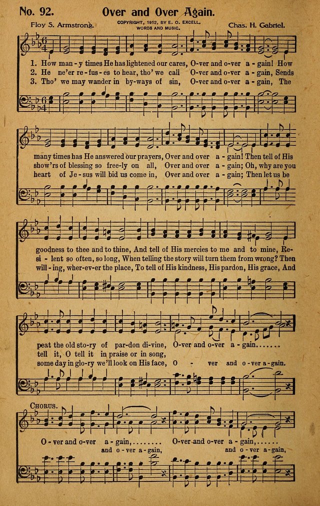 Make Christ King. Combined: a selection of high class gospel hymns for use in general worship and special evangelistic meetings page 93