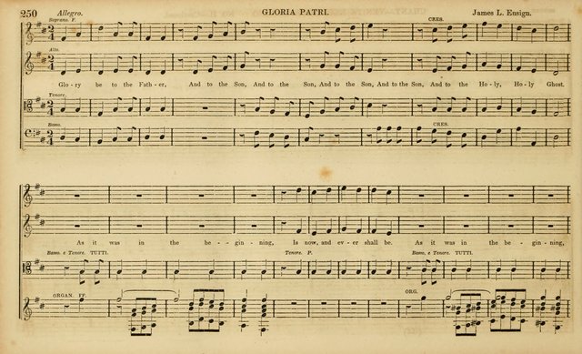 The Mozart Collection of Sacred Music: containing melodies, chorals, anthems and chants, harmonized in four parts; together with the celebrated Christus and Miserere by ZIngarelli page 250