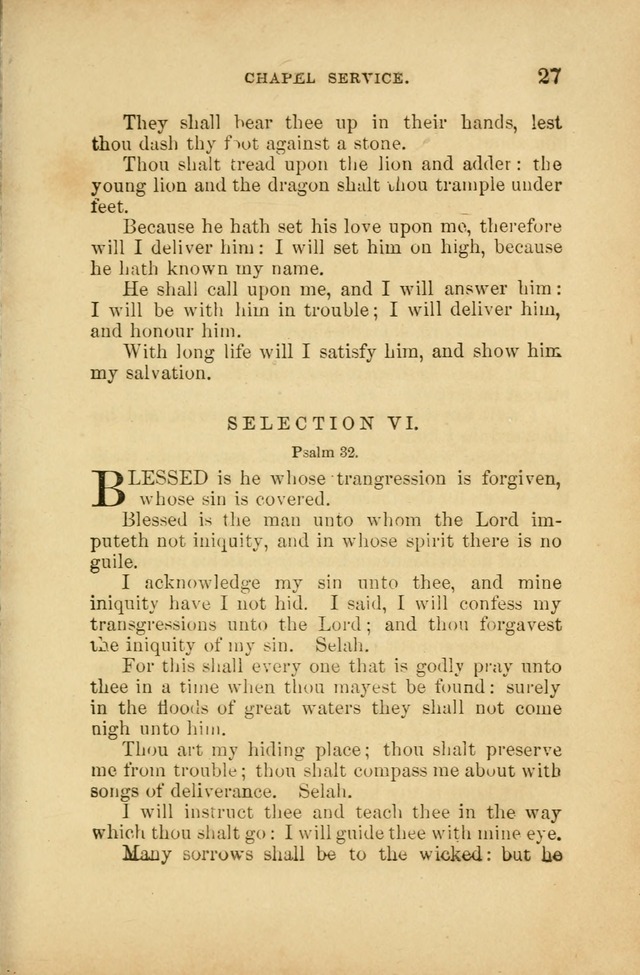 A Manual of Devotion and Hymns for the House of Refuge, City of New York page 27