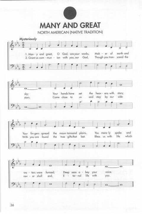 Many and Great: songs of the world church (Vol 1) page 36
