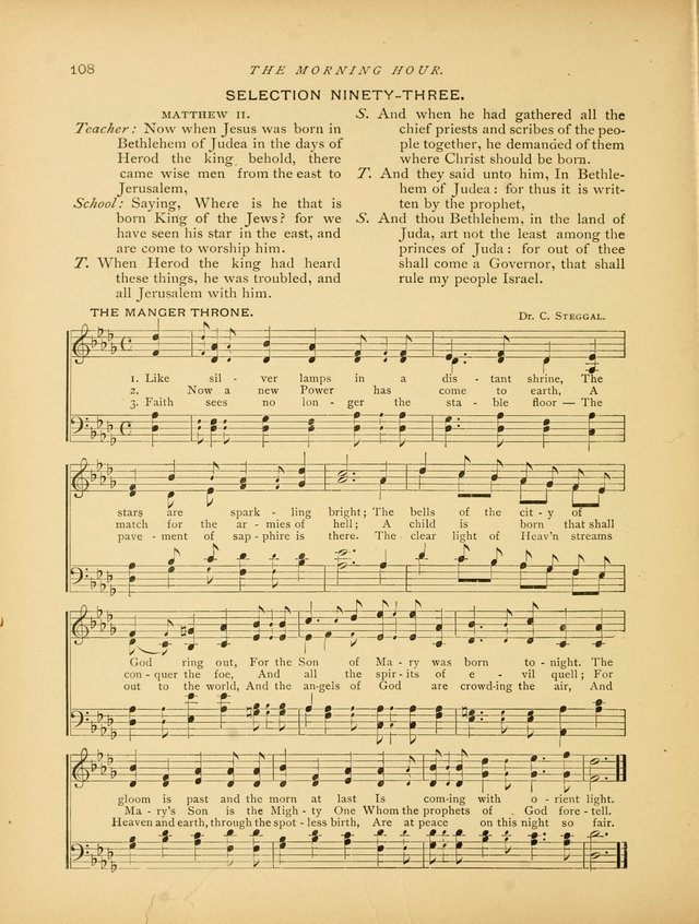 The Morning Hour: a daily song-service with responsive selections for schools page 108