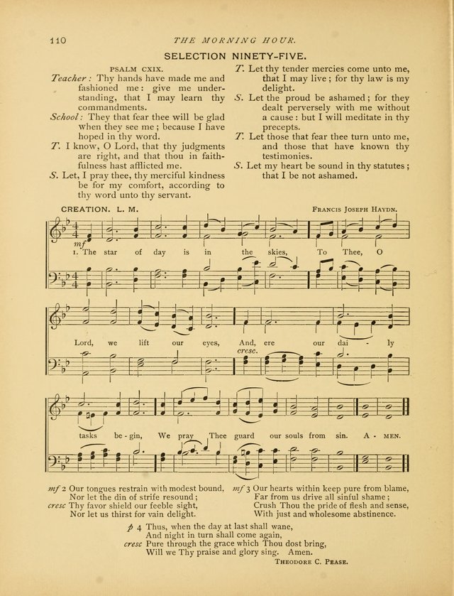 The Morning Hour: a daily song-service with responsive selections for schools page 110
