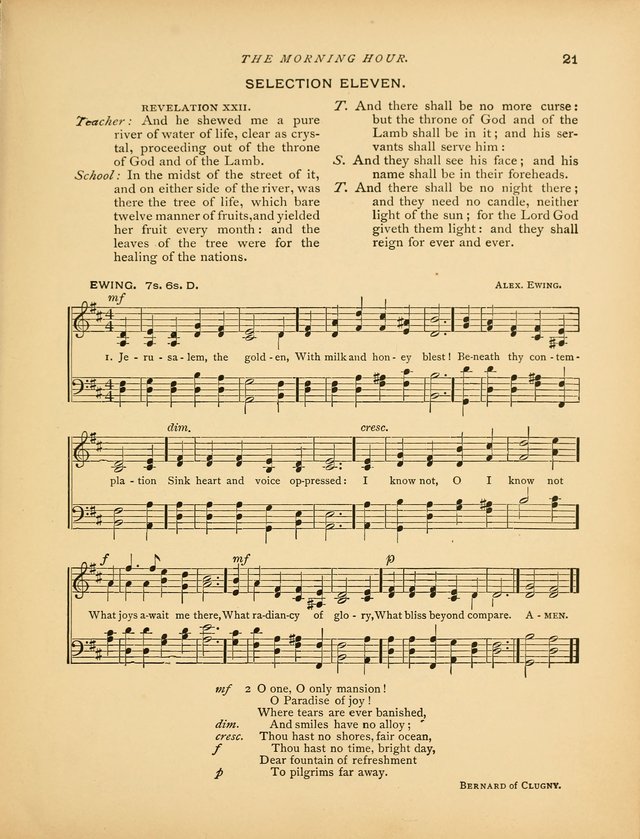 The Morning Hour: a daily song-service with responsive selections for schools page 21