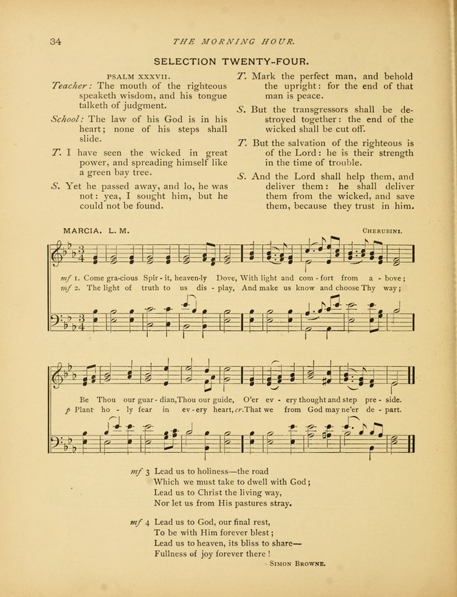 The Morning Hour: a daily song-service with responsive selections for schools page 34