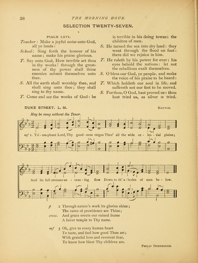 The Morning Hour: a daily song-service with responsive selections for schools page 38