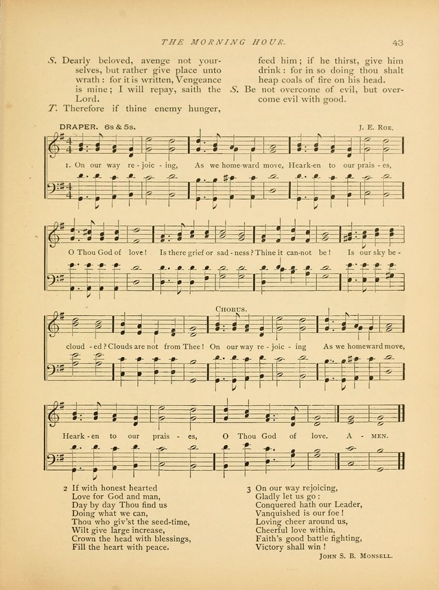 The Morning Hour: a daily song-service with responsive selections for schools page 43