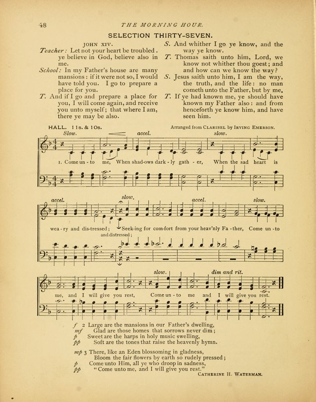 The Morning Hour: a daily song-service with responsive selections for schools page 48