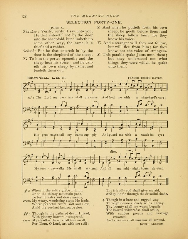 The Morning Hour: a daily song-service with responsive selections for schools page 52