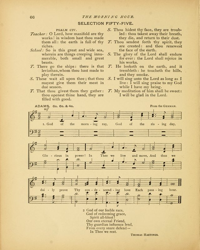 The Morning Hour: a daily song-service with responsive selections for schools page 66