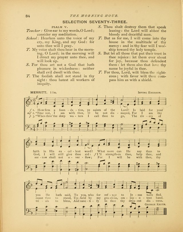 The Morning Hour: a daily song-service with responsive selections for schools page 84