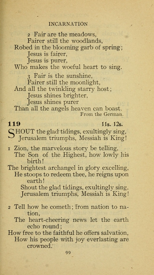 The Methodist Hymnal (Text only edition) page 99