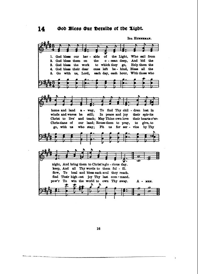 Missionary Hymnal page 16