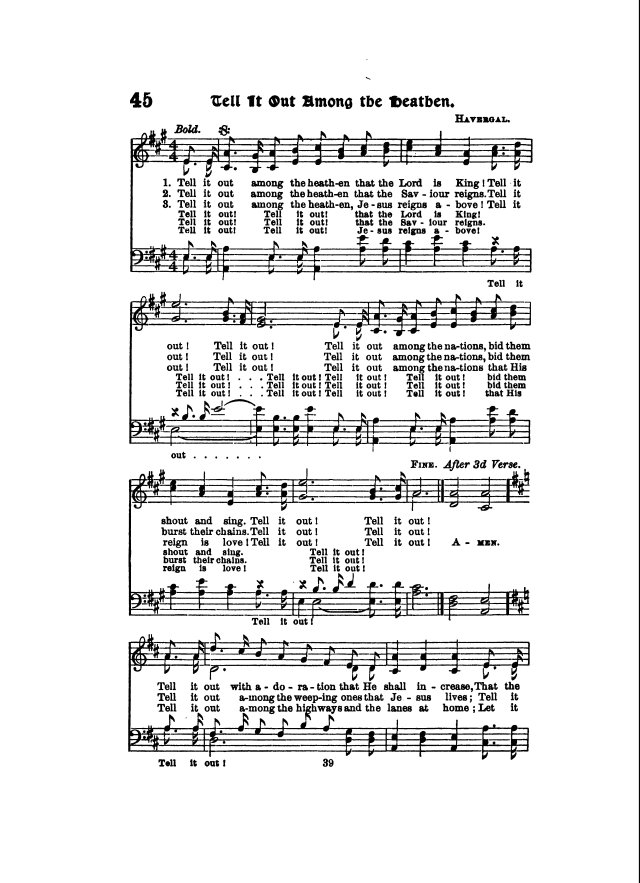 Missionary Hymnal page 39