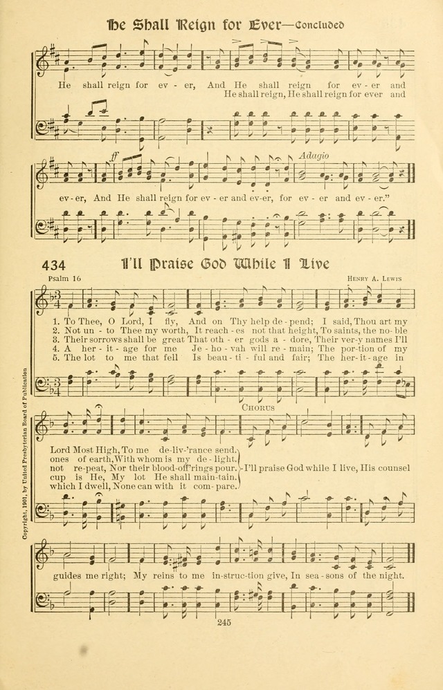 Montreat Hymns: psalms and gospel songs with responsive scripture readings page 245