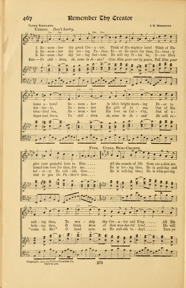 Montreat Hymns: psalms and gospel songs with responsive scripture readings page 276