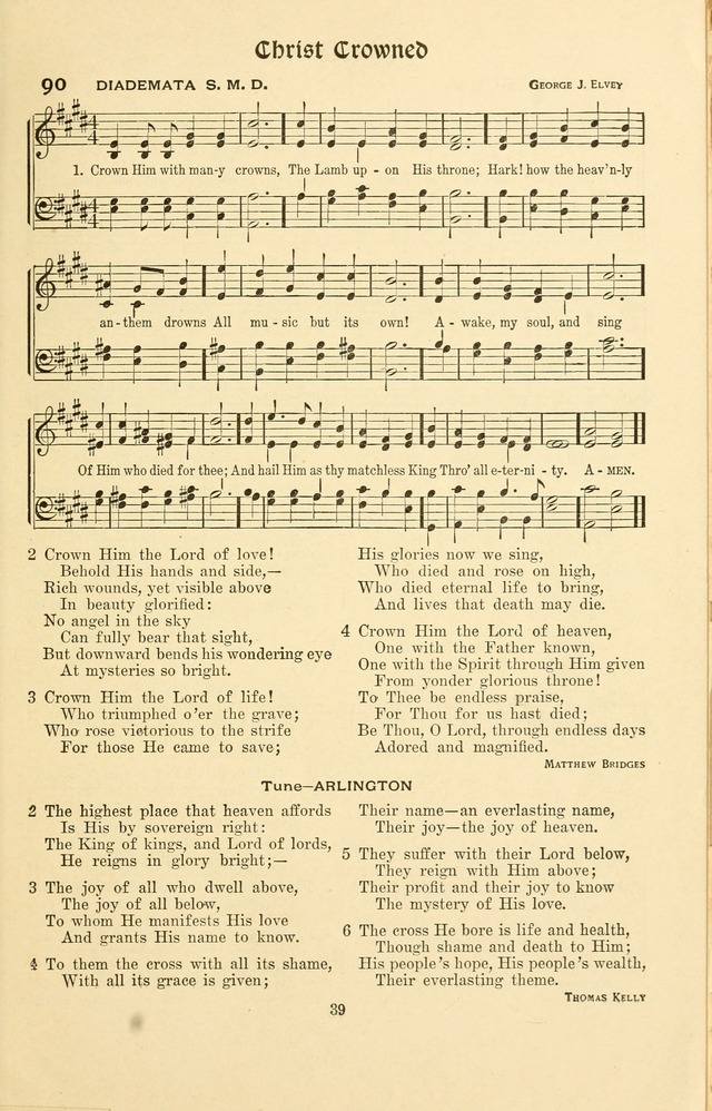Montreat Hymns: psalms and gospel songs with responsive scripture readings page 39
