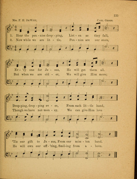 Missionary Hymnal: for the use of junior and juvenile missionary socieites page 135