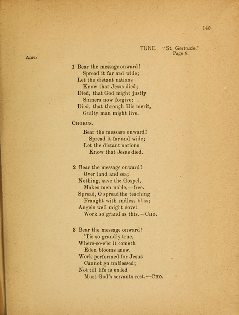 Missionary Hymnal: for the use of junior and juvenile missionary socieites page 145