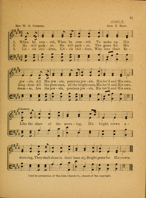 Missionary Hymnal: for the use of junior and juvenile missionary socieites page 21