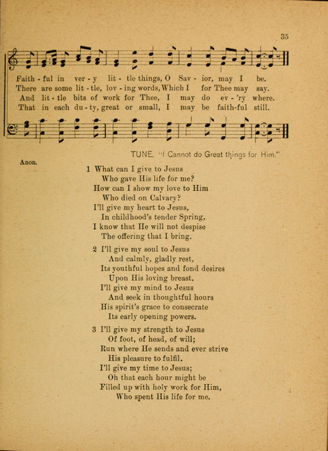 Missionary Hymnal: for the use of junior and juvenile missionary socieites page 35