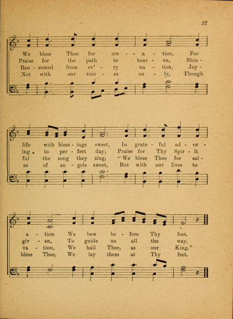 Missionary Hymnal: for the use of junior and juvenile missionary socieites page 37