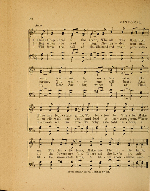 Missionary Hymnal: for the use of junior and juvenile missionary socieites page 52