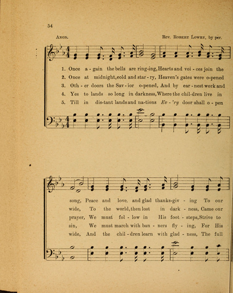Missionary Hymnal: for the use of junior and juvenile missionary socieites page 54