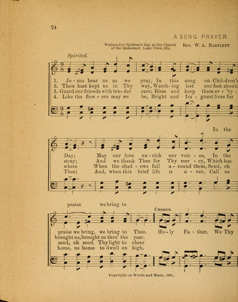 Missionary Hymnal: for the use of junior and juvenile missionary socieites page 74