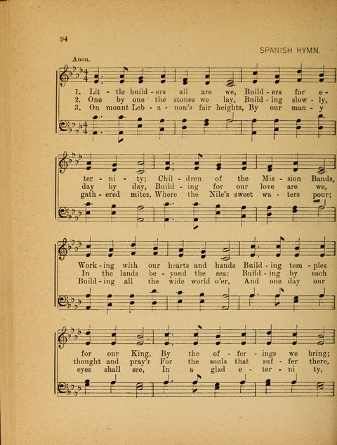 Missionary Hymnal: for the use of junior and juvenile missionary socieites page 94