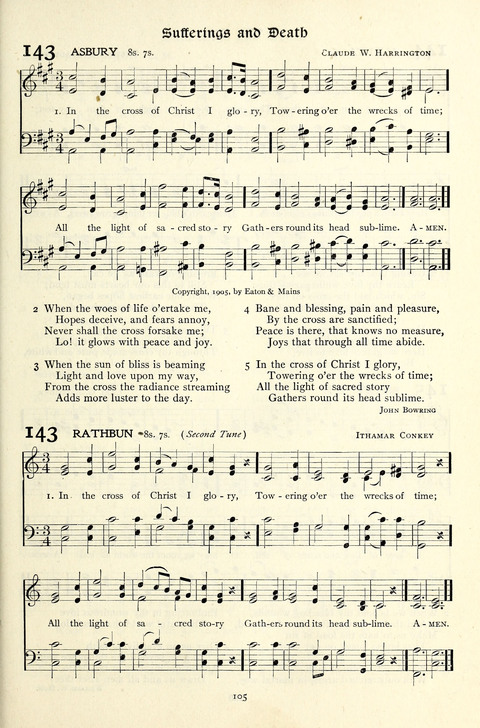 The Methodist Hymnal: Official hymnal of the methodist episcopal church and the methodist episcopal church, south page 105