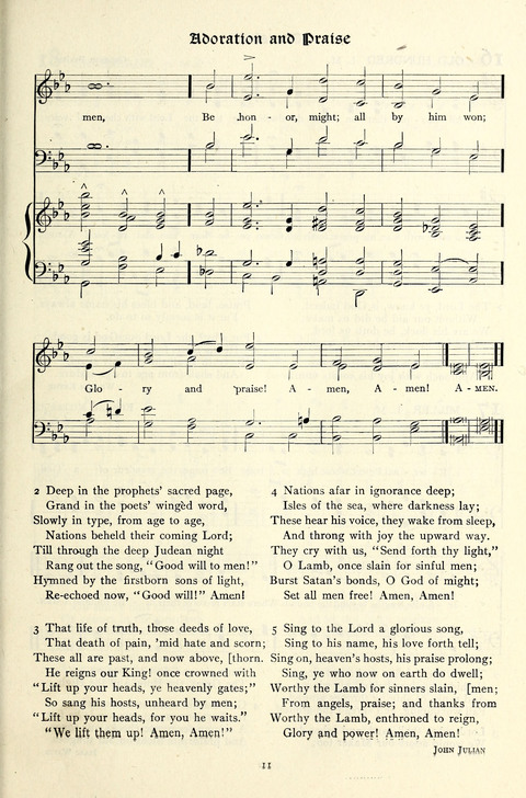 The Methodist Hymnal: Official hymnal of the methodist episcopal church and the methodist episcopal church, south page 11