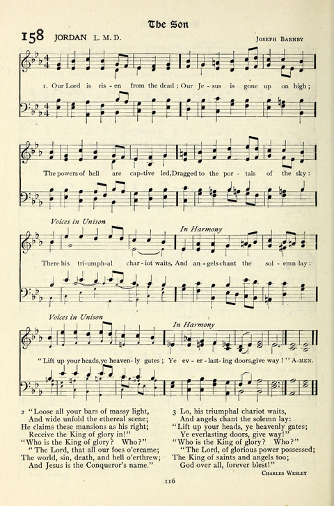 The Methodist Hymnal: Official hymnal of the methodist episcopal church and the methodist episcopal church, south page 116