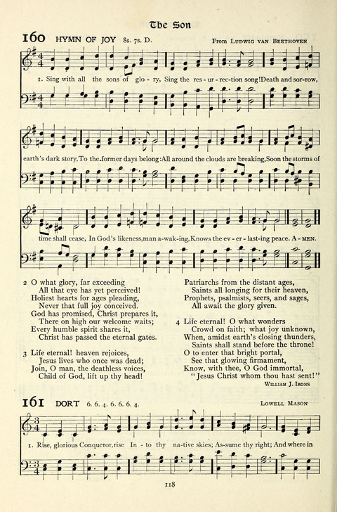 The Methodist Hymnal: Official hymnal of the methodist episcopal church and the methodist episcopal church, south page 118