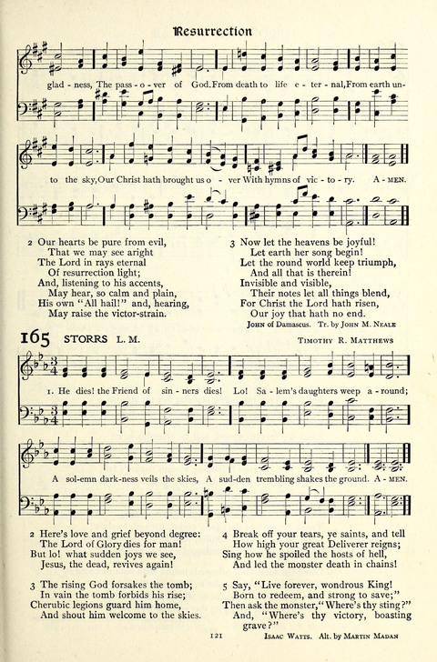 The Methodist Hymnal: Official hymnal of the methodist episcopal church and the methodist episcopal church, south page 121