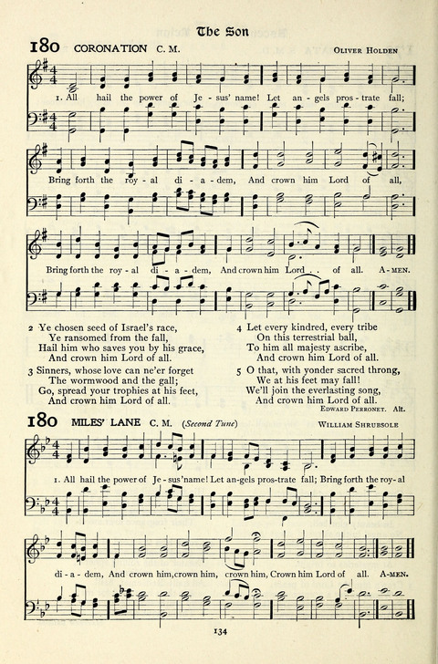 The Methodist Hymnal: Official hymnal of the methodist episcopal church and the methodist episcopal church, south page 134