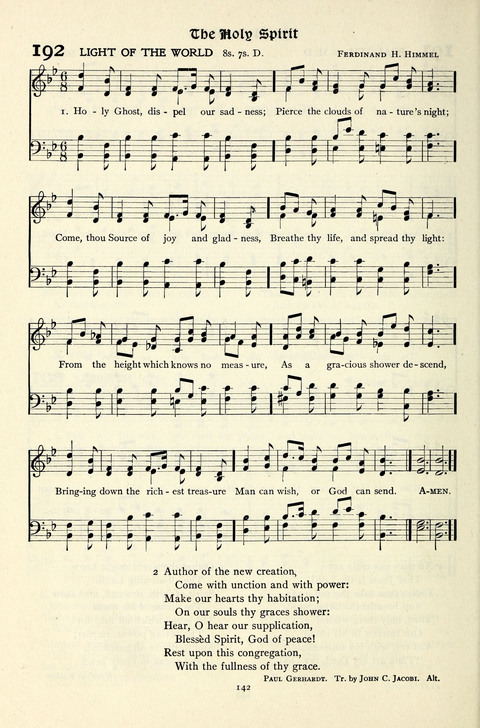 The Methodist Hymnal: Official hymnal of the methodist episcopal church and the methodist episcopal church, south page 142
