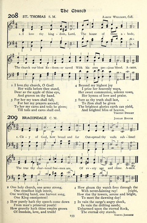 The Methodist Hymnal: Official hymnal of the methodist episcopal church and the methodist episcopal church, south page 153