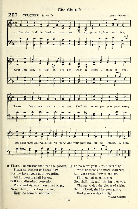 The Methodist Hymnal: Official hymnal of the methodist episcopal church and the methodist episcopal church, south page 155
