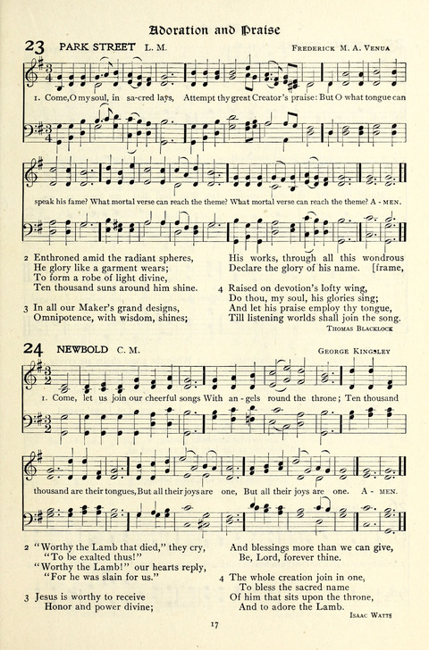 The Methodist Hymnal: Official hymnal of the methodist episcopal church and the methodist episcopal church, south page 17
