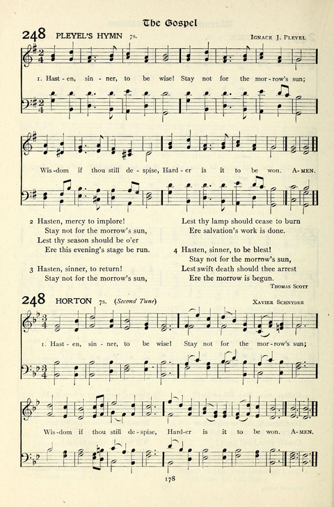 The Methodist Hymnal: Official hymnal of the methodist episcopal church and the methodist episcopal church, south page 178