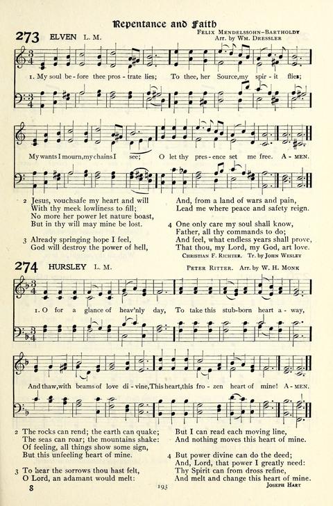 The Methodist Hymnal: Official hymnal of the methodist episcopal church and the methodist episcopal church, south page 193