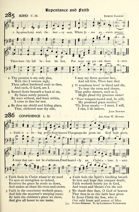 The Methodist Hymnal: Official hymnal of the methodist episcopal church and the methodist episcopal church, south page 201