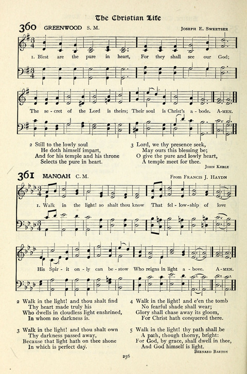 The Methodist Hymnal: Official hymnal of the methodist episcopal church and the methodist episcopal church, south page 256