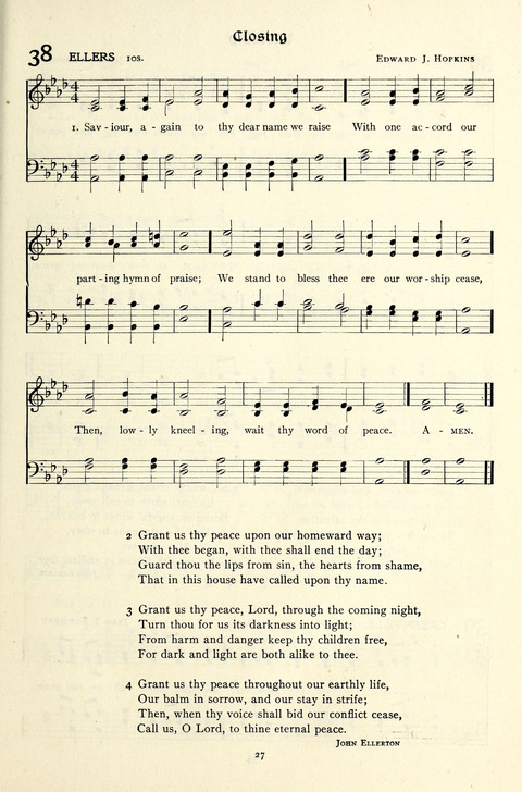 The Methodist Hymnal: Official hymnal of the methodist episcopal church and the methodist episcopal church, south page 27