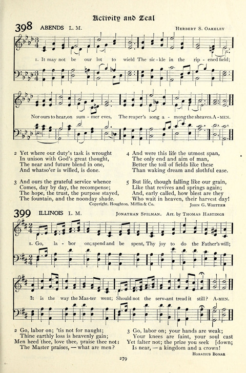 The Methodist Hymnal: Official hymnal of the methodist episcopal church and the methodist episcopal church, south page 279