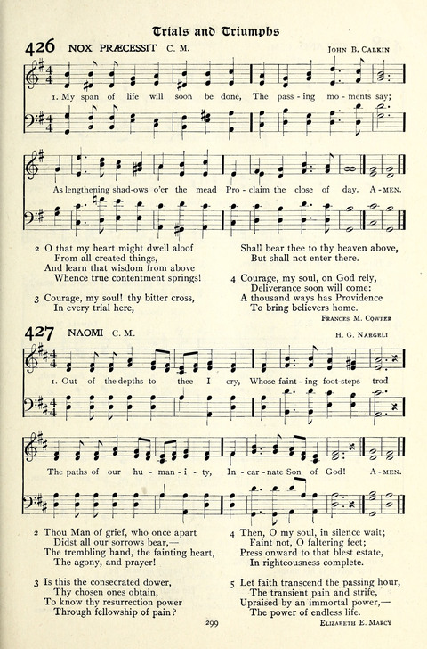 The Methodist Hymnal: Official hymnal of the methodist episcopal church and the methodist episcopal church, south page 299