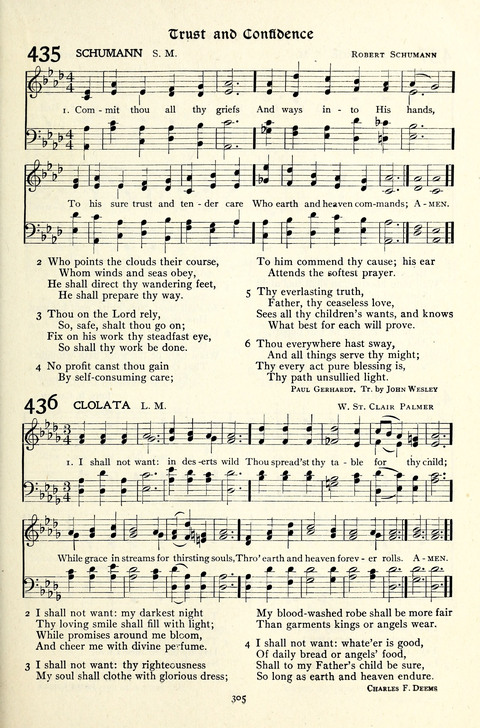 The Methodist Hymnal: Official hymnal of the methodist episcopal church and the methodist episcopal church, south page 305