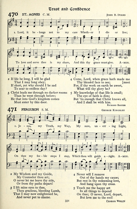 The Methodist Hymnal: Official hymnal of the methodist episcopal church and the methodist episcopal church, south page 331