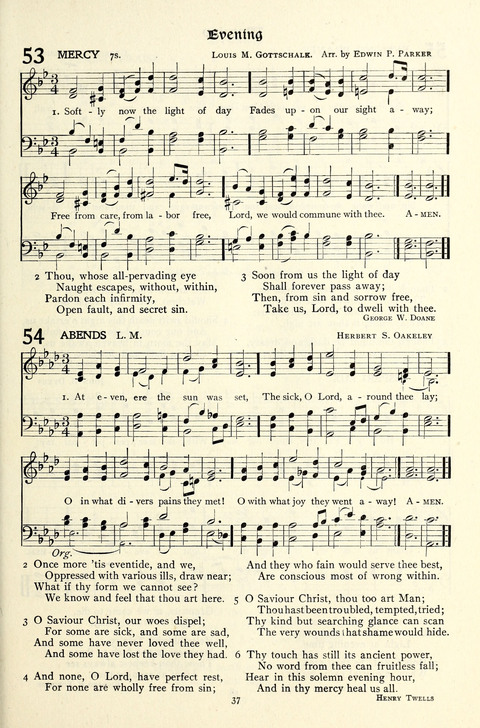 The Methodist Hymnal: Official hymnal of the methodist episcopal church and the methodist episcopal church, south page 37