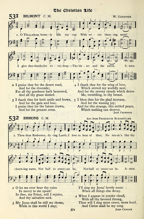 The Methodist Hymnal: Official hymnal of the methodist episcopal church and the methodist episcopal church, south page 374